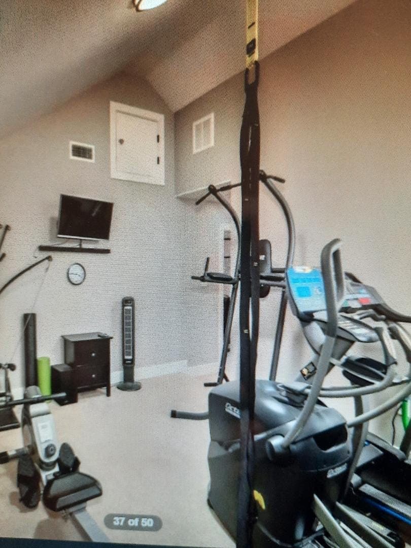 Finished home gym space