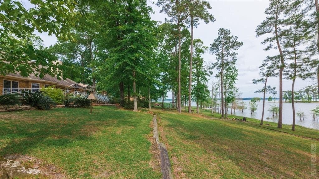 Lakefront backyard and shoreline