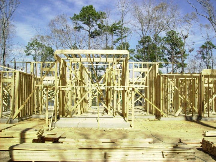 House framing on slab foundation
